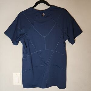 Tommie Copper Shoulder Support Short Sleeve Shirt Navy Blue Women's Size 2XL